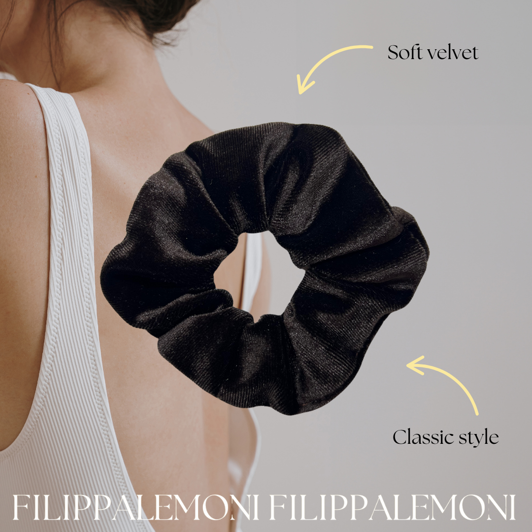 Brown velvet hair donut