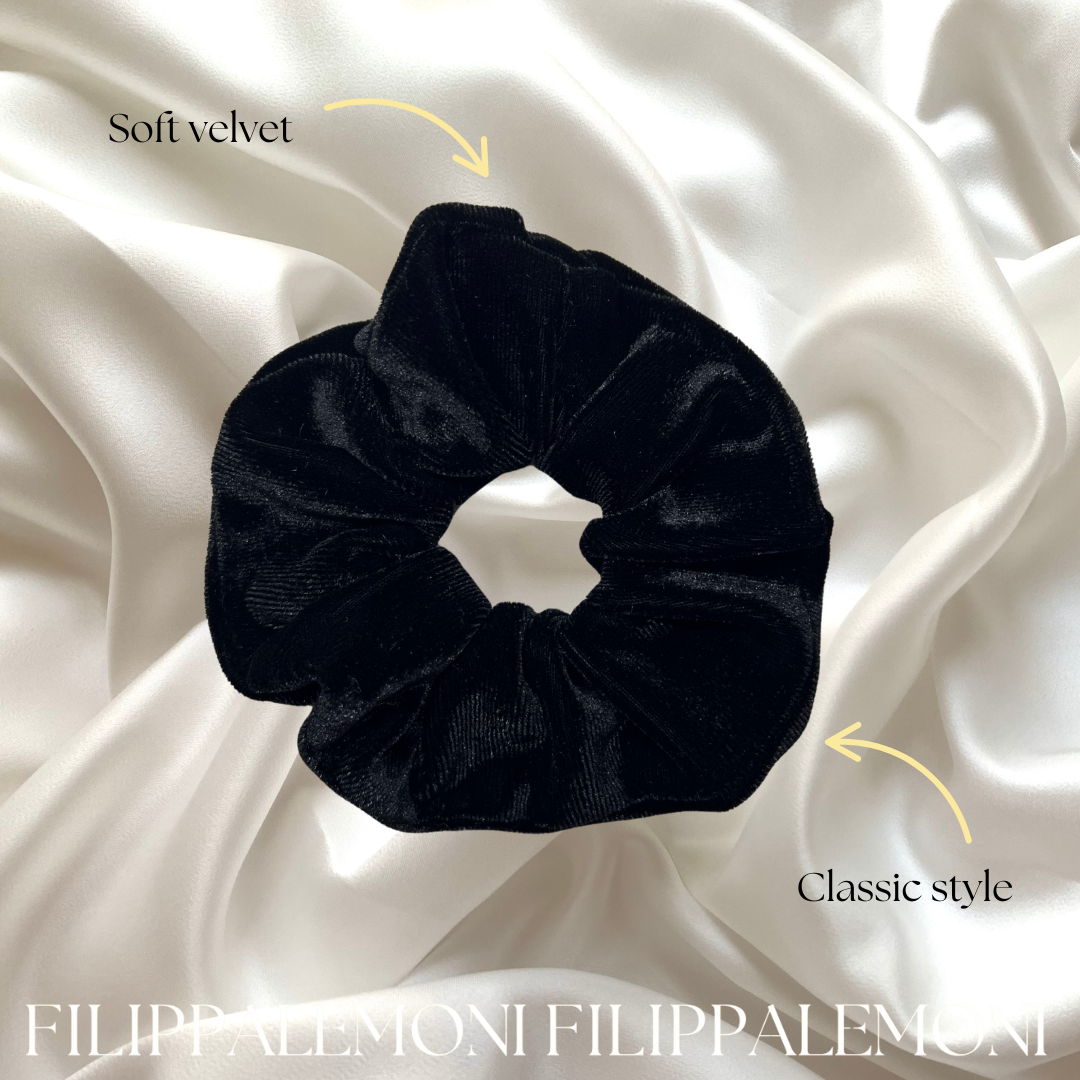 Black velvet hair donut