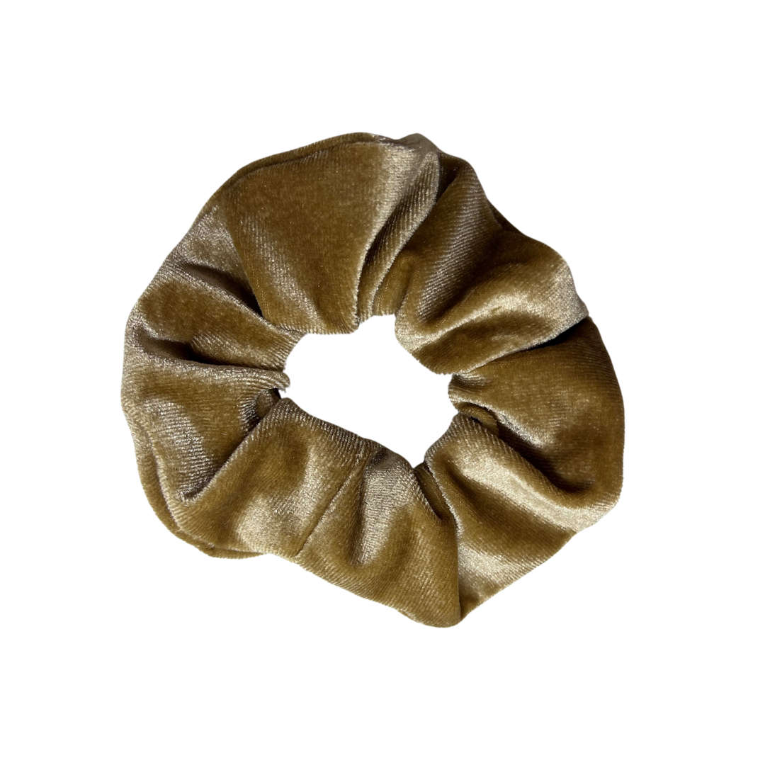 Mustard velvet hair donut